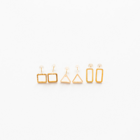 Minimalist Geometric Stud Earrings | Multiple Styles